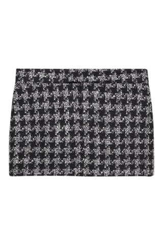 Minijupe tailleur tweed - Gris