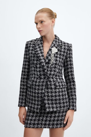 Minijupe tailleur tweed - Gris
