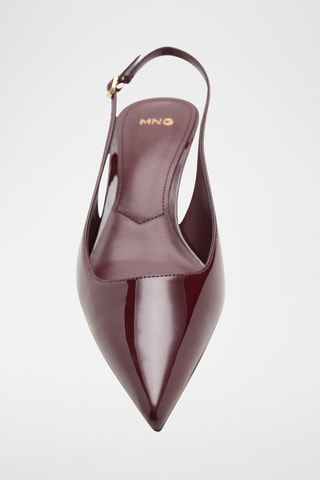 Chaussures vernies talon kitten heel - Bordeaux