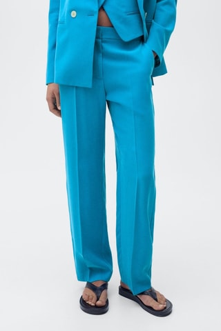 Pantalon droit costume - Bleu