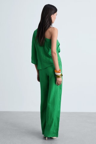 Combinaison asymétrique lin - Vert