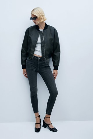 Jeans skinny crop - Gris
