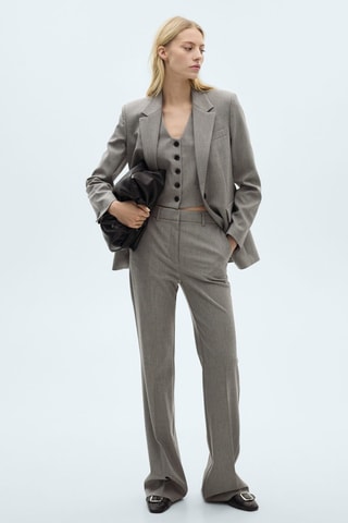 Pantalon droit costume - Gris