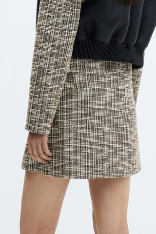 Jupe tweed chinée - Beige