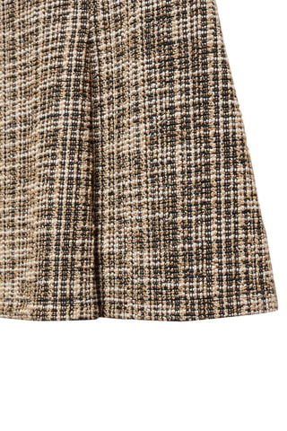 Jupe tweed chinée - Beige