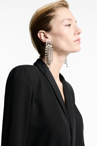 Robe cache-coeur noeud - Noir