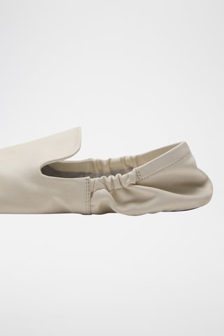 Chaussures en cuir à fronces - Écru