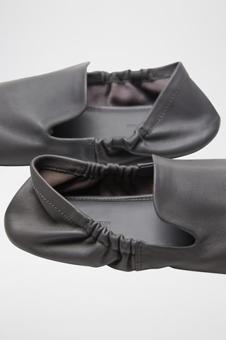 Chaussures en cuir à fronces - Gris