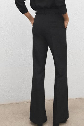 Pantalon droit avec ceinture - Gris