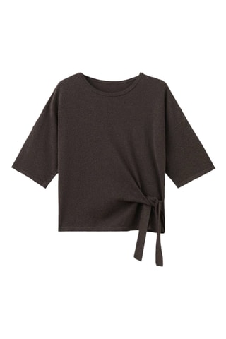 Pull-over maille à nœud - Marron