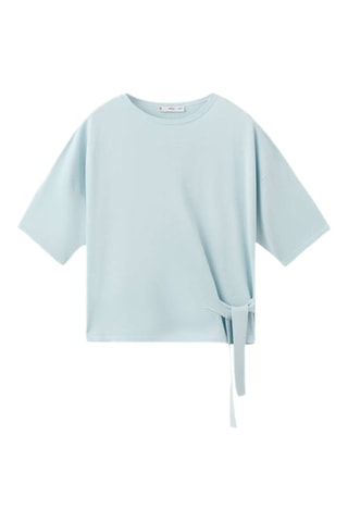 Pull-over maille à nœud - Ciel