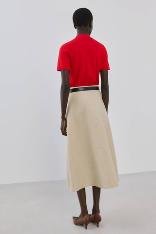 Pull-over col polo - Rouge