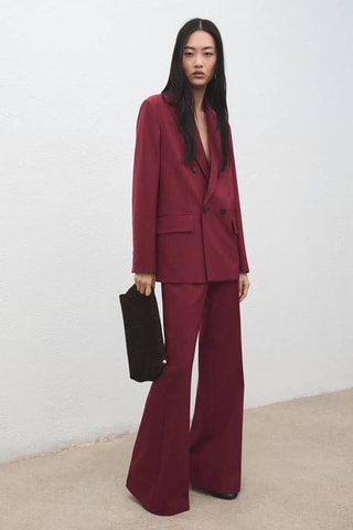 Pantalon costume large - Bordeaux