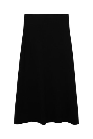 Jupe évasée maille - Noir