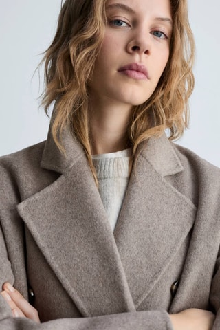 Manteau long fait main oversize - Marron