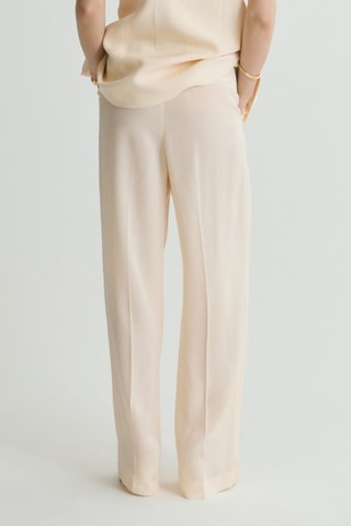Pantalon costume droit fluide - Beige