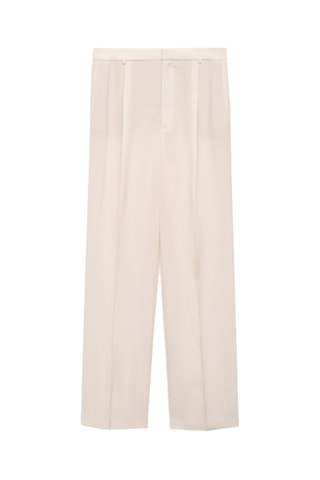 Pantalon costume droit fluide - Beige