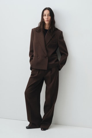 Blazer costume croisé - Marron