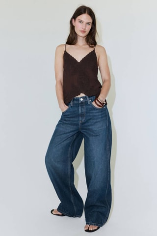 Jean balloon taille normale - Bleu marine