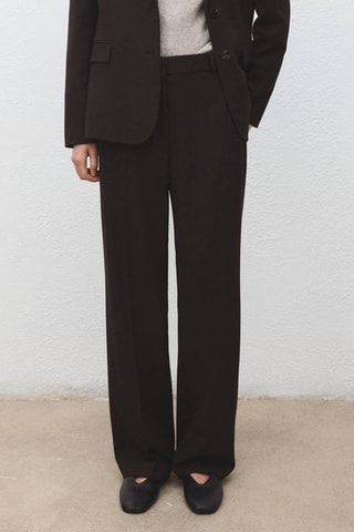 Pantalon de tailleur droit - Marron