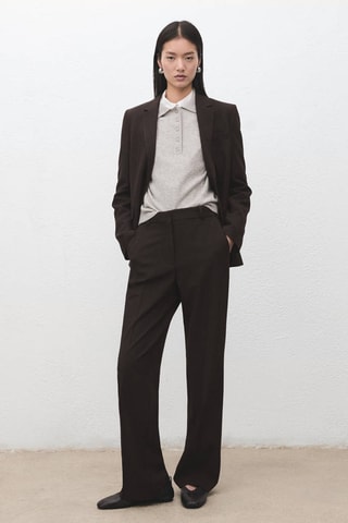 Pantalon de tailleur droit - Marron