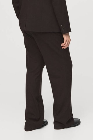 Pantalon de tailleur droit - Marron