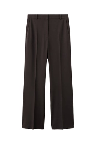 Pantalon de tailleur droit - Marron