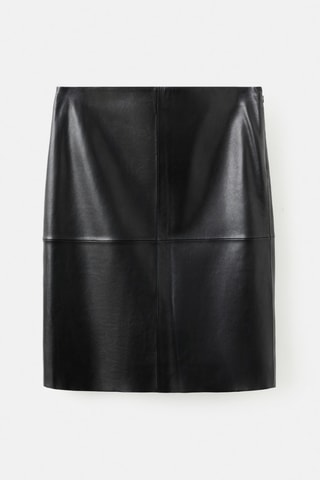 Jupe crayon cuir - Noir
