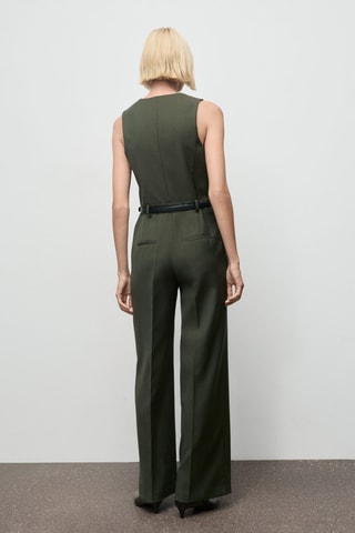 Combinaison style tailleur avec ceinture - Kaki