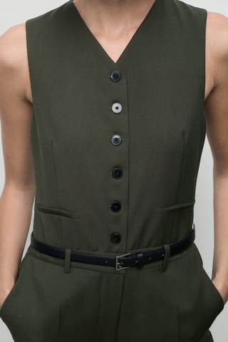 Combinaison style tailleur avec ceinture - Kaki