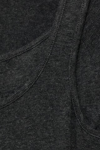 Pull combiné col rond - Gris foncé