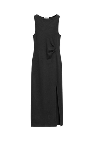 Robe froncée dos ouvert - Gris