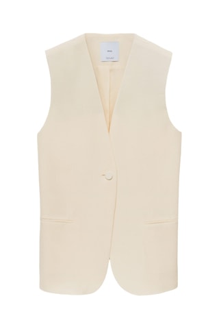 Gilet costume fluide - Beige