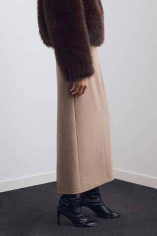 Jupe crayon tailleur - Marron