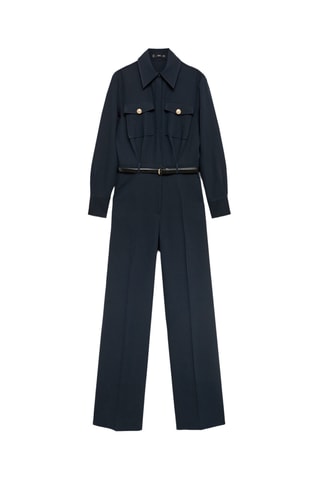 Combinaison droite ceinture - Bleu marine