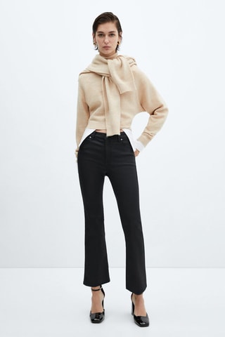 Jean Sienna flare crop - Noir