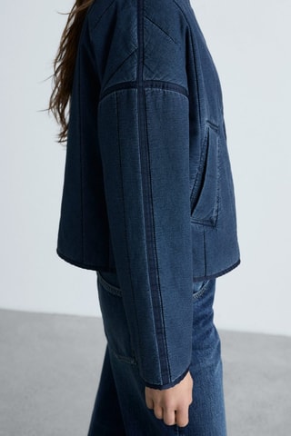 Veste bomber matelassée - Bleu marine