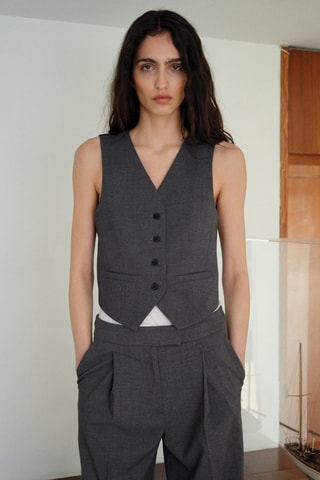 Gilet costume ceinture réglable - Gris
