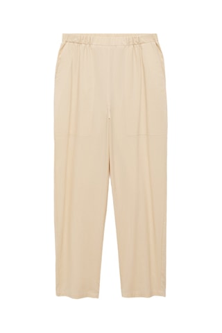 Pantalon crop coton - Beige
