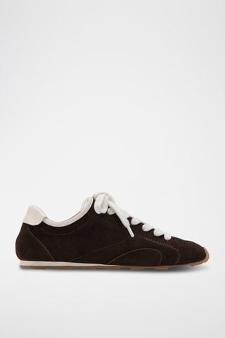 Tennis daim contraste - Marron
