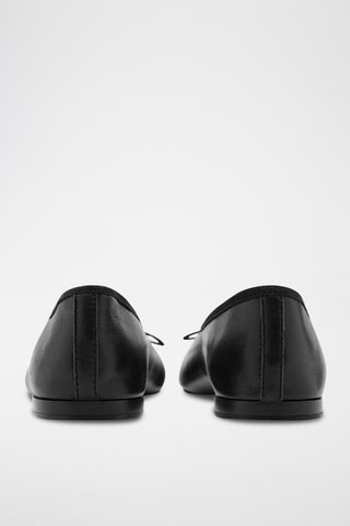 Ballerines cuir nœud - Noir