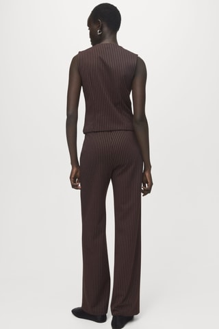 Top cintré à zip - Marron