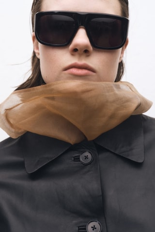 Veste cuir boutons - Noir