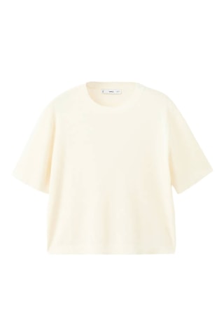 Pull-over laine manches courtes - Écru