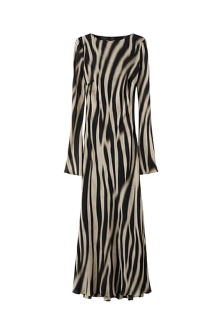 Robe évasée imprimé animal - Noir