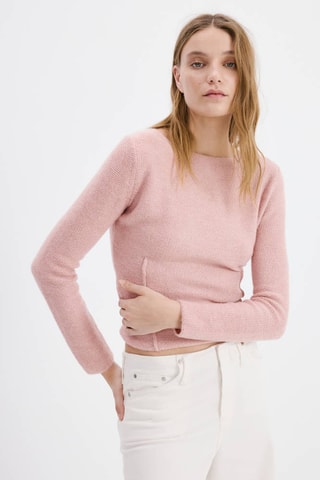 Pull maille coutures - Rose