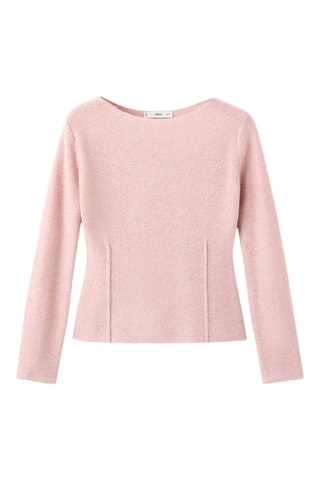 Pull maille coutures - Rose