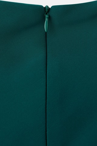 Robe froncée avec col drapé - Vert