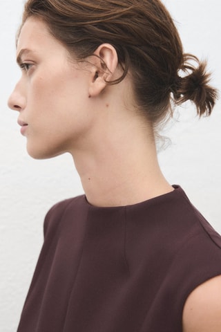 Robe à poches avec revers - Marron