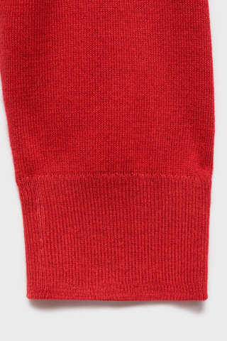 Cardigan maille col V - Rouge
